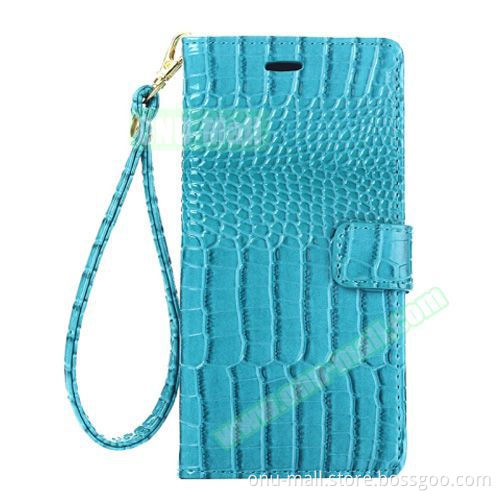 2015 New Products Wallet Style Leather Phone Case for Sony Xperia C4 with Lanyard
